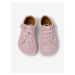 Světle růžové holčičí vzorované kožené boty Camper