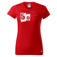 DOBRÝ TRIKO Dámské narozeninové tričko A teď to roztočím 50 Barva: Červená