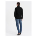 Ombre Clothing Elegantní pánský svetr v černé barvě V3 SWZS-0105