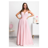 Světle růžové dlouhé společenské šaty