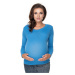 Těhotenský svetr s locikovým výstřihem 40038 PeeKaBoo