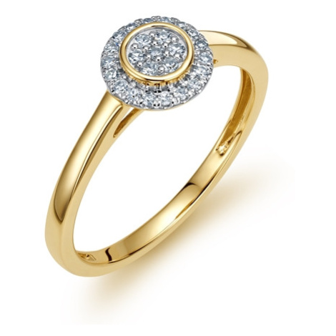 Zlatý prsten s diamanty L'Amour Diamonds LD08539 + dárek zdarma L´amour