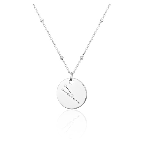 JVD Moderní stříbrný náhrdelník se zirkony Býk SVLN0327XH2BIBY (řetízek, přívěsek)