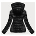 Černá prošívaná dámská bunda s kapucí model 16146931 - S'WEST