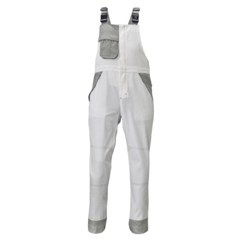 Cerva Montrose Pánské pracovní kalhoty s laclem 03020377 bílá/šedá Červa