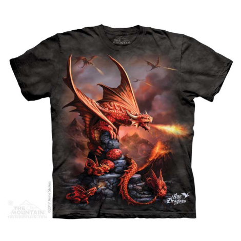 The Mountain Dětské batikované tričko - Fire Dragon - černé