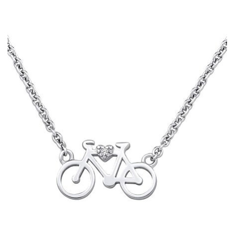 SILVEGO Stříbrný náhrdelník cyklistické kolo MWN10983A