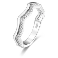 Beneto Stříbrný prsten se zirkony AGG328