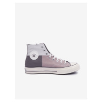 Růžovo-šedé pánské kotníkové tenisky Converse Chuck 70 Crafted Patchwo - Pánské