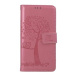 TopQ Pouzdro iPhone 13 knížkové Růžový strom sovičky 66369