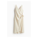 H & M - Zavinovací šaty's texturou - béžová