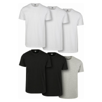 Pánské tričko krátký rukáv // Urban Classics Basic Tee 6-Pack wht/wht/wht/blk/blk/gry