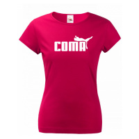 ★ Dámské tričko s oblíbeným motivem Coma - vtipná parodie na značku Puma