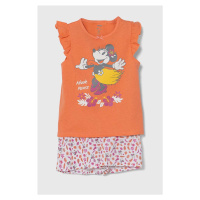 Dětské bavlněné pyžamo zippy x Disney oranžová barva