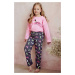 Dívčí pyžamo Taro Ruby - bavlna Růžová