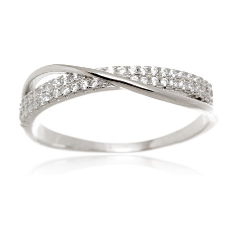 Dámský stříbrný prsten s čirými zikony AGG584 Beneto