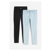 H & M - Skinny Fit Jeans 2 kusy - modrá