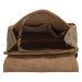 Beagles Béžový elegantní kožený batoh „Twister“ 8L