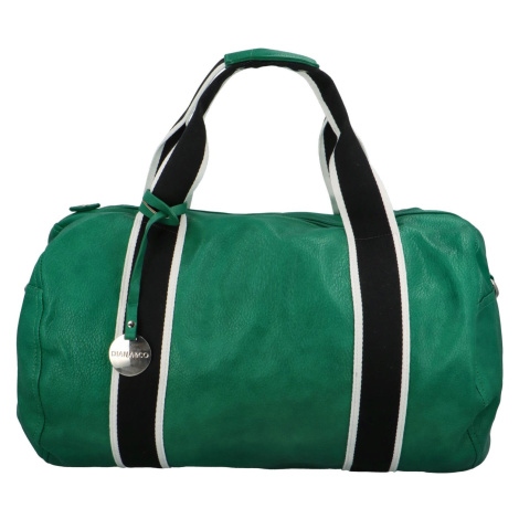 Trendová koženková cestovní taška Alebom, zelená Diana & Co
