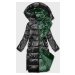 Černo-zelená dámská bunda s kontrastními vsadkami (AG1-J9063B)