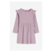 H & M - Šaty z žebrovaného žerzeje - fialová