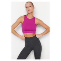 Trendyol Fuchsia Seamless/Seamless Lightly Supported/Shaping Knitted Sports Bra