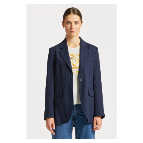 SAKO GANT REG STRETCH LINEN BLAZER modrá