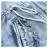 Světle modrá volná dámská džínová bunda (POP7012-K)