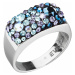 Stříbrný prsten s krystaly Swarovski modrý 35014.3 blue style
