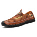 Síťované pánské loafers trekové nazouvací boty fashion