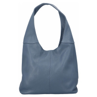 Velká dámská kožená kabelka Hayley modrá