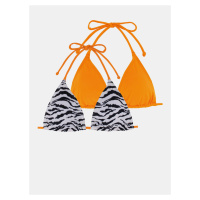 Dorina Sada dvou dámských horních dílů plavek v oranžové a bílé barvě DO - Dámské