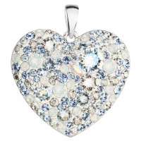 Evolution Group Stříbrný přívěsek s krystaly Swarovski modré srdce 34243.3 light sapphire