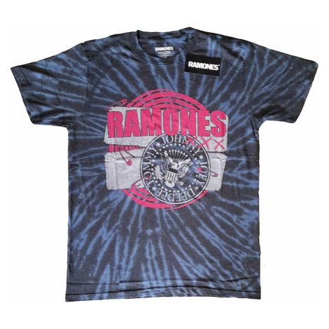 Ramones tričko, Punk Patch Dip Dye Wash Blue, pánské RockOff