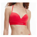 Dámská push-up bezkosticová podprsenka Calvin Klein QF7054E červená | červená