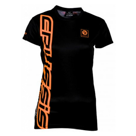 Dámské triko s krátkým rukávem CRUSSIS černo-oranžová