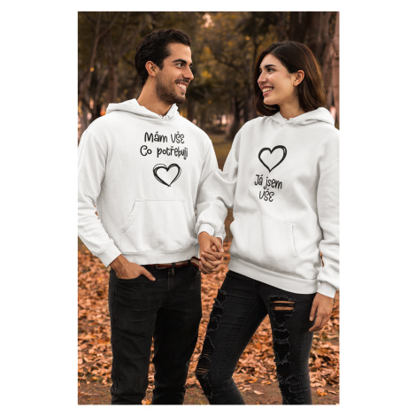 Mikiny pro páry Všechno Barva: Bílá, Dámska
