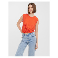 Červený crop top VERO MODA June