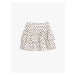 Koton Frilled Mini Skirt Polka Dot Relaxed Cut with Elastic Waist