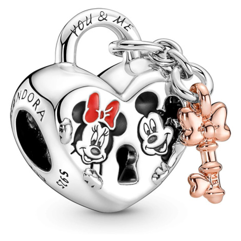 Pandora Přívěsek Visací zámek Disney Mickey Mouse & Minnie Mouse 780109C01