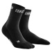 Dámské zimní běžecké ponožky CEP šedo-černé