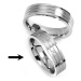 L´AMOUR dámský ocelový snubní prsten