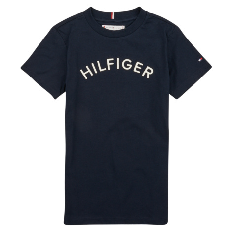 Tommy Hilfiger U HILFIGER ARCHED TEE Tmavě modrá