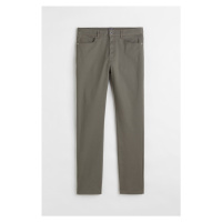 H & M - Kalhoty z bavlněného kepru Slim Fit - zelená