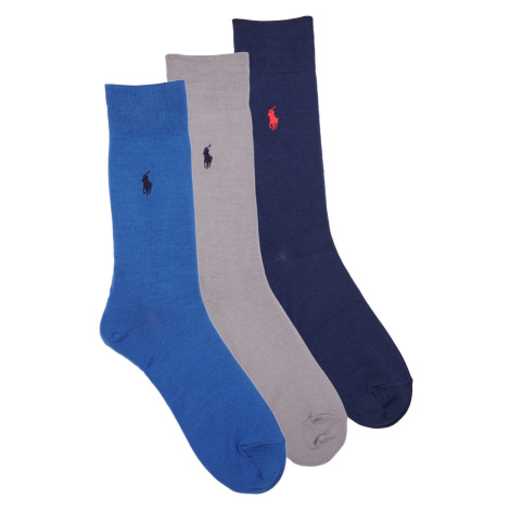 Polo Ralph Lauren 84023PK-MERC 3PK-CREW SOCK-3 PACK ruznobarevne