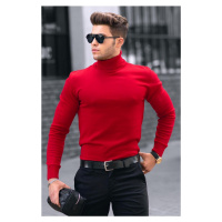 Madmext Red Turtleneck Sweater 4656