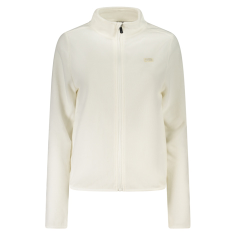 Bílá fleecová mikina na zip