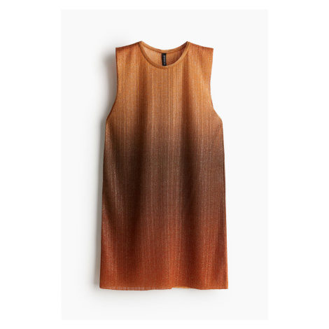 H & M - Třpytivé šaty z jemného úpletu - oranžová H&M