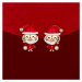 Éternelle Vánoční náušnice Santa Claus E1383/MCK Zlatá