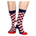 HAPPY SOCKS FILLED OPTIC Klasické ponožky, červená, velikost